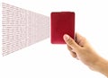 hand and the harddisk external number digital Royalty Free Stock Photo