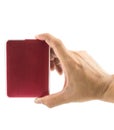 hand and the harddisk external Royalty Free Stock Photo