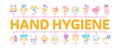 Hand Healthy Hygiene Minimal Infographic Banner Vector