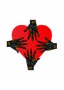 Hand And Heart Logo, Love And Support