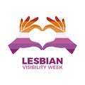 Lesbian Visibility Week vector illustration