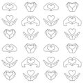 Hand and Heart Pattern