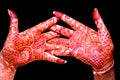 Hand With Heena Design Royalty Free Stock Photo