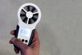 Hand-held anemometer Royalty Free Stock Photo