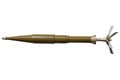 hand-held anti-tank grenade launcher shell isolated on white background Royalty Free Stock Photo