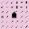 hand-held coffee grinder icon. Detailed set of kitchen tools icons. Premium quality graphic design sign. One of the collection ico Royalty Free Stock Photo