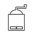 hand-held coffee grinder icon. Element of kitchen tools for mobile concept and web apps icon. Thin line icon for website design Royalty Free Stock Photo