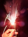 Hand held a sparkel fireworks