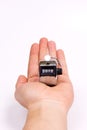 Hand held tally counter Royalty Free Stock Photo