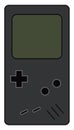 A handheld Tetris video game device vector or color illustration