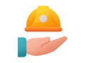 Hand helmet single isolated icon with smooth style Royalty Free Stock Photo