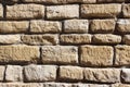 Hand-hewn natural stone wall Royalty Free Stock Photo