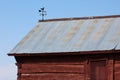 Hand hewn square timbered log cabin