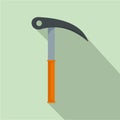 Hand hiking hook icon, flat style