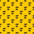 Hand hoding paint roller pattern vector