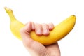 Hand hold banana. fruit Royalty Free Stock Photo