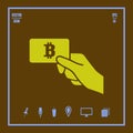 Bitcoin card vector icon Royalty Free Stock Photo