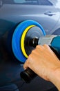 Hand hold car polisher Royalty Free Stock Photo