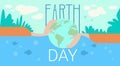 Hand Hold Globe Earth Day Global Ecological World Protection Holiday Concept