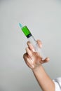 Hand hold syringe Royalty Free Stock Photo