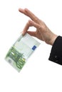 Hand holding 100 euro Royalty Free Stock Photo