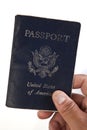 Hand Holding American Passport