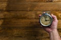 Hand holding an antique clock Royalty Free Stock Photo