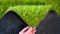 Artificial grass background.