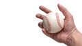 Hand Holding A Baseball Ball Royalty Free Stock Photo