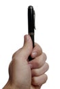 Hand Holding Black Pen Royalty Free Stock Photo