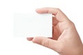 Hand holding blank business card Royalty Free Stock Photo