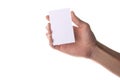 Hand holding blank business card Royalty Free Stock Photo