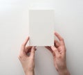 Hand holding blank card Royalty Free Stock Photo