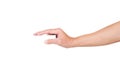 Hand holding blank white paper or box for advertise text, clipping path Royalty Free Stock Photo