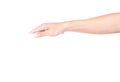 Hand holding blank white paper or box for advertise text, Clipping path Royalty Free Stock Photo