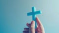 The Hand Holding Cross.AI generated image Royalty Free Stock Photo