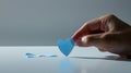 The Hand Holding Blue Heart.AI generated image Royalty Free Stock Photo