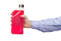 Hand Holding a Bottle of Antifreeze Royalty Free Stock Photo