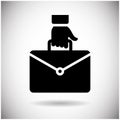 Hand Holding Briefcase Icon Business Case Royalty Free Stock Photo