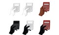 Hand holding calculater vector Royalty Free Stock Photo