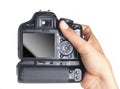 Hand holding camera Royalty Free Stock Photo