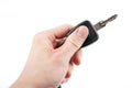 Hand holding car keys isolated Royalty Free Stock Photo