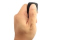 Hand holding car remote Royalty Free Stock Photo