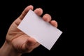 Hand holding card Royalty Free Stock Photo