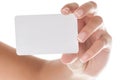 Hand holding card Royalty Free Stock Photo