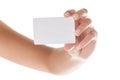 Hand holding card Royalty Free Stock Photo