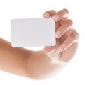 Hand holding card Royalty Free Stock Photo