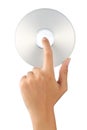Hand holding cd Royalty Free Stock Photo