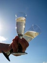 Hand holding Champagne Royalty Free Stock Photo