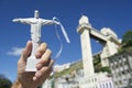 Hand Holding Christ Souvenir at Salvador Brazil Lacerda Elevator